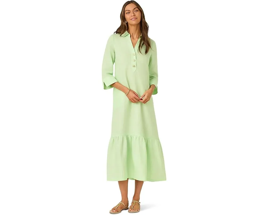Lilly Pulitzer Платье макси Alora с V-образным вырезом и планкой на пуговицах
