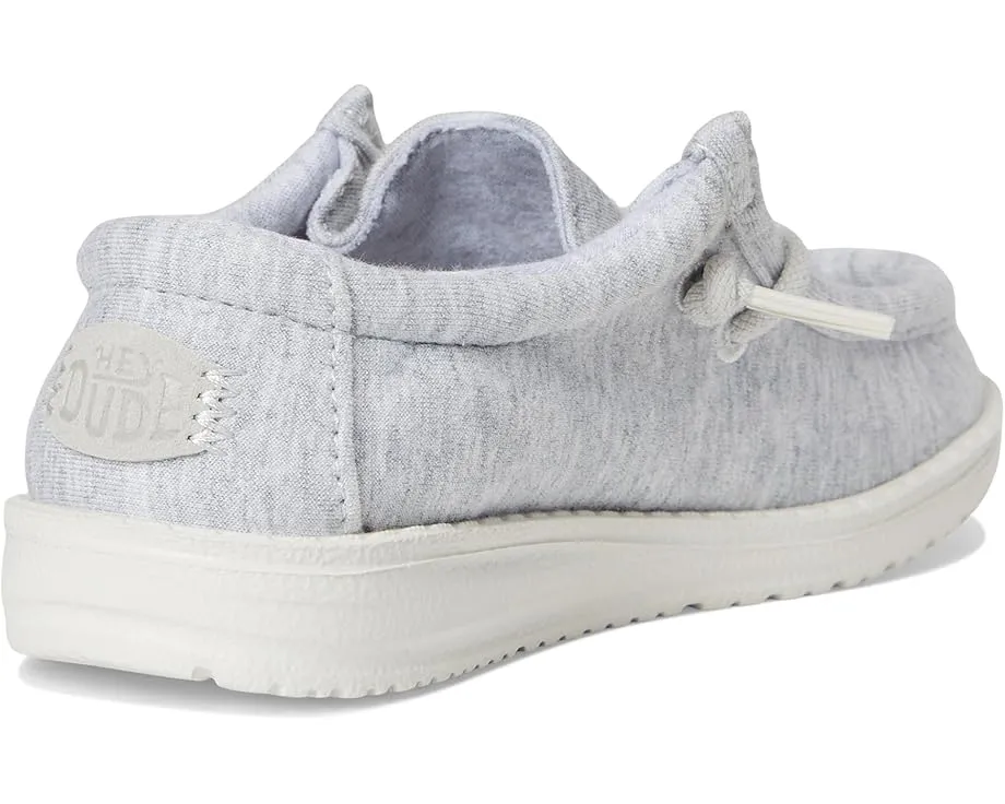 Детские слипоны Hey Dude Kids Wally Stretch Jersey с технологией Flex & Fold