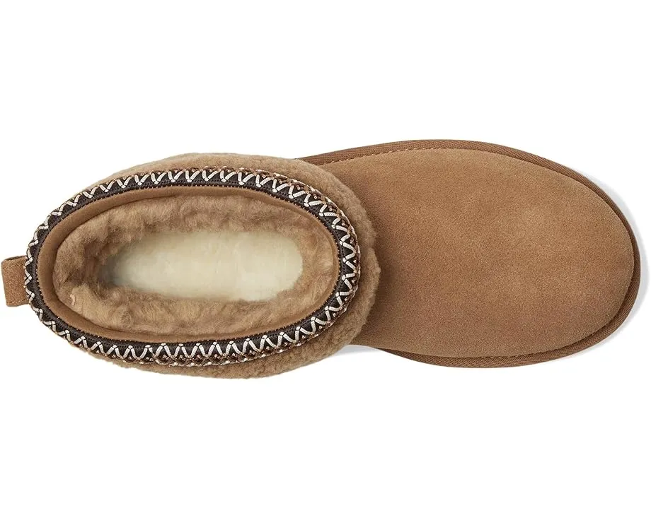 Ботинки UGG Classic Ultra Mini Maxi Curly из кудрявой овчины с тесьмой UGGbraid