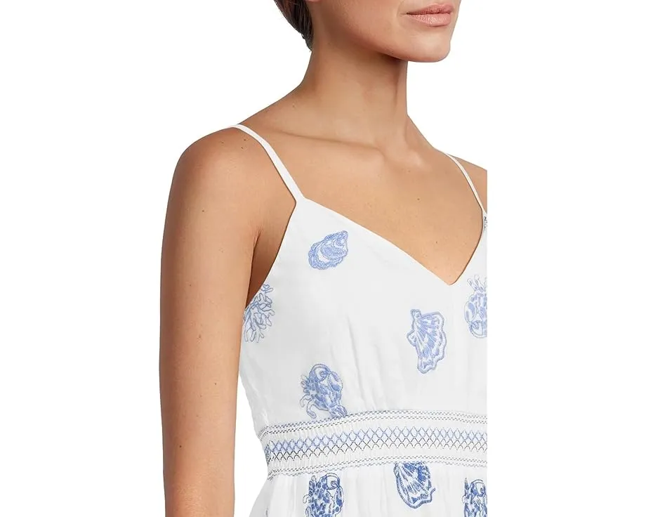 Макси-платье Zanna с вышивкой и запахом из хлопка от Lilly Pulitzer