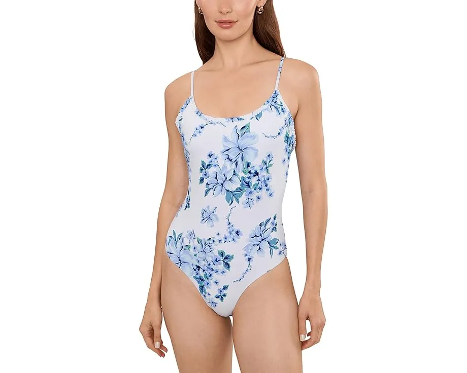 Цельный купальник Britt с рюшами-бабочками и регулируемыми бретелями