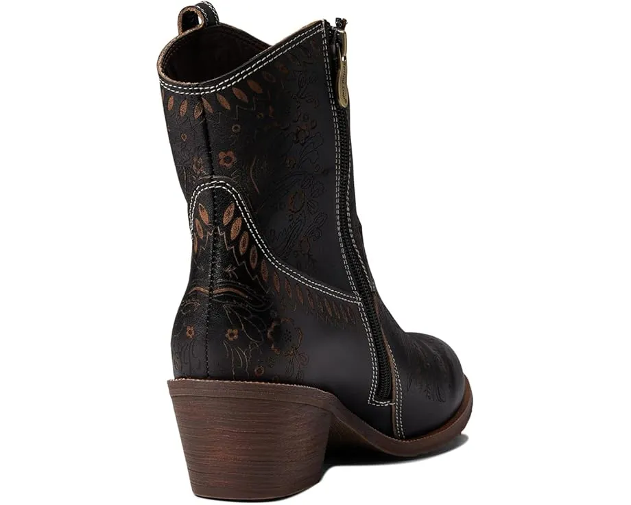 Сапоги L'Artiste by Spring Step Galop с лазерной резьбой и цветочным принтом