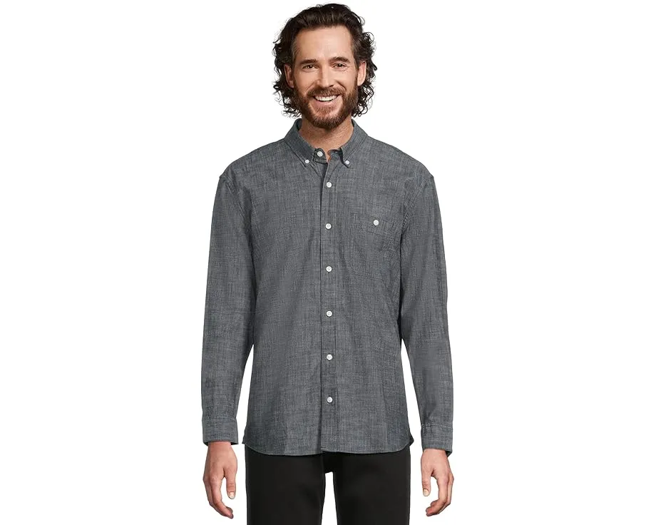 Рубашка L.L.Bean Comfort Stretch Chambray с длинным рукавом традиционного кроя навыпуск
