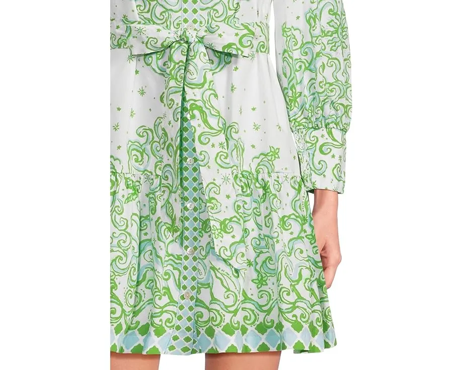Платье Lilly Pulitzer Drena с воротником стойкой и поясом