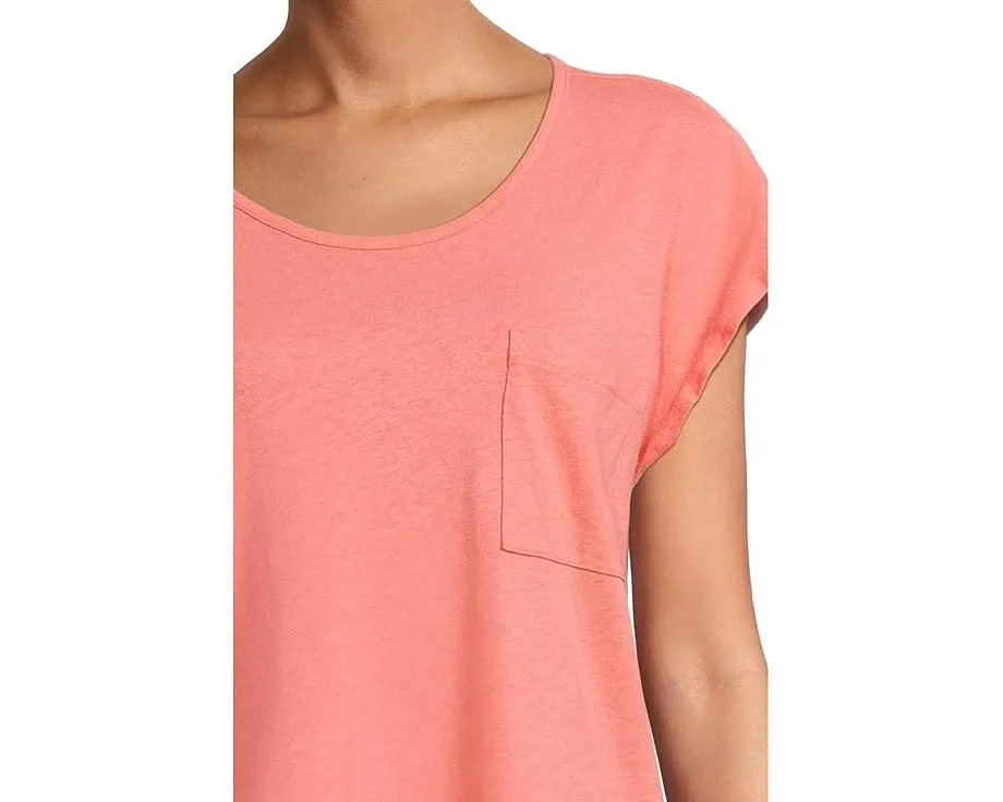 Футболка L.L.Bean Cotton Linen с круглым вырезом и нагрудным карманом