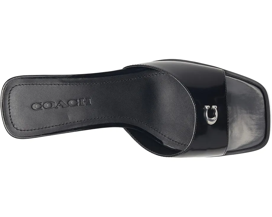 Сандалии COACH Sculpted C на устойчивом каблуке из натуральной кожи