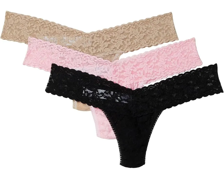 Трусы танга Hanky Panky Signature Lace Original Rise 3 шт