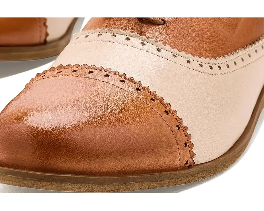 Туфли Miz Mooz Ina Flats с цветным блоком и шнуровкой на квадратном каблуке