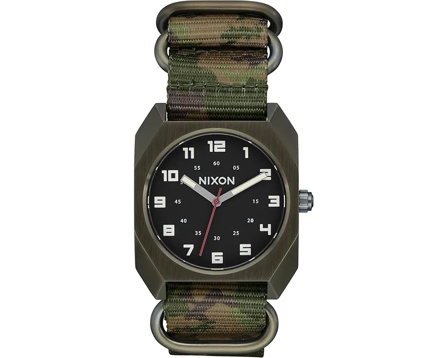 Наручные часы Nixon Scout Nato с октагональным корпусом и водонепроницаемостью 10 ATM
