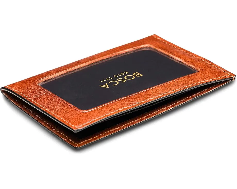 Компактный кошелек Bosca для выходных из состаренной кожи