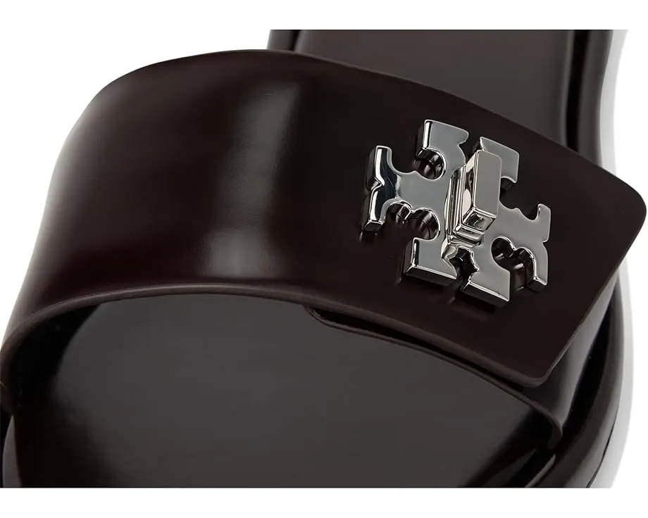 Сандалии Tory Burch T Lock Slide с широким ремешком и логотипом