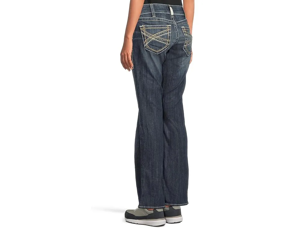 Джинсы Ariat R.E.A.L. Bootcut Stretch Entwined в Festival Blue с клешом