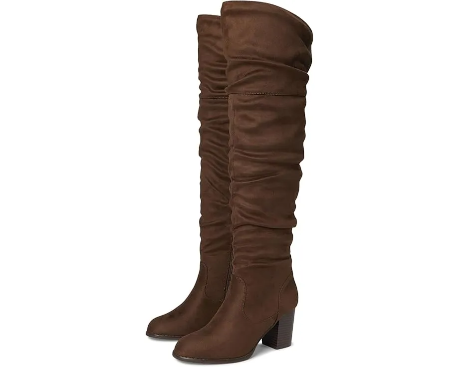 Journee Collection сапоги Kaison с плиссировкой и высоким голенищем