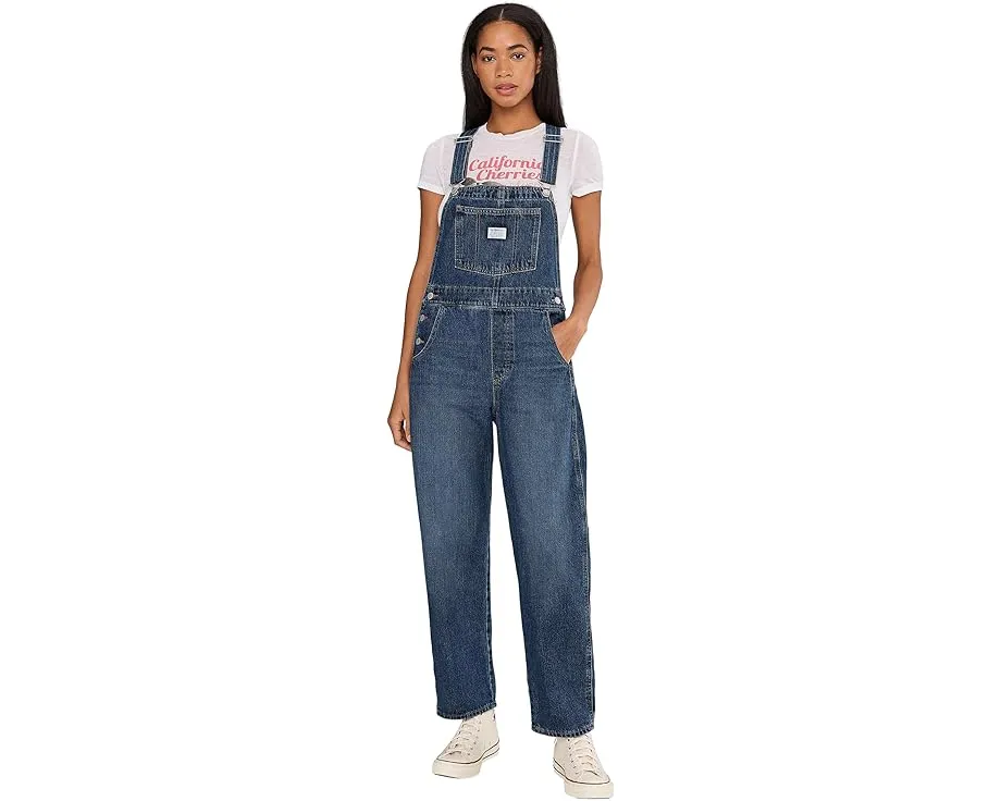Levi's Womens Vintage Overall джинсовый комбинезон прямого кроя в светлой стирке