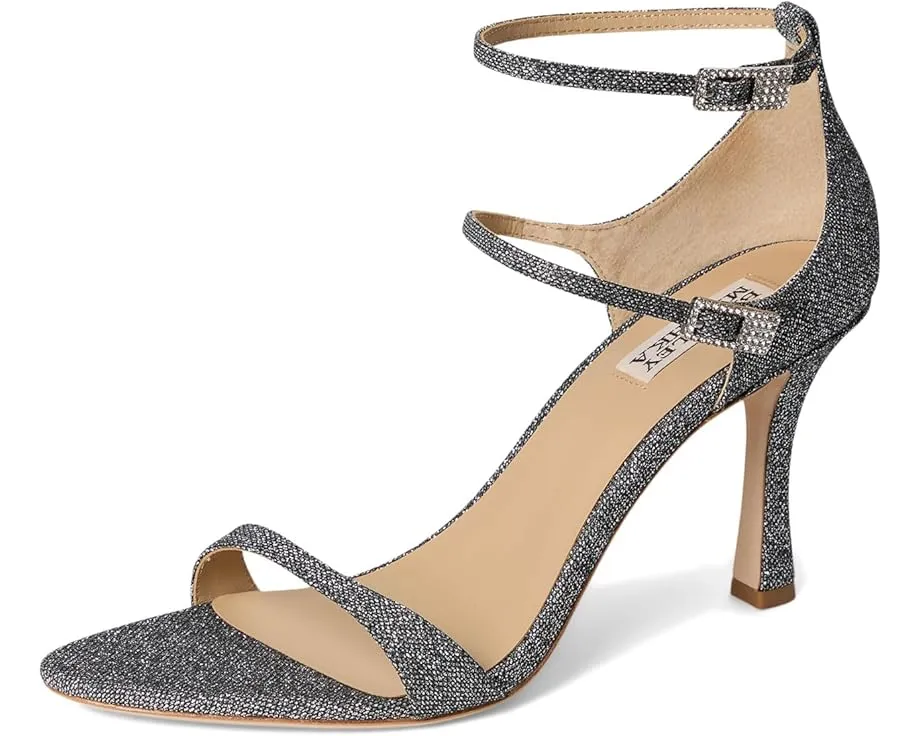 Босоножки Badgley Mischka Valencia на тонком каблуке с двойными ремешками и пряжками