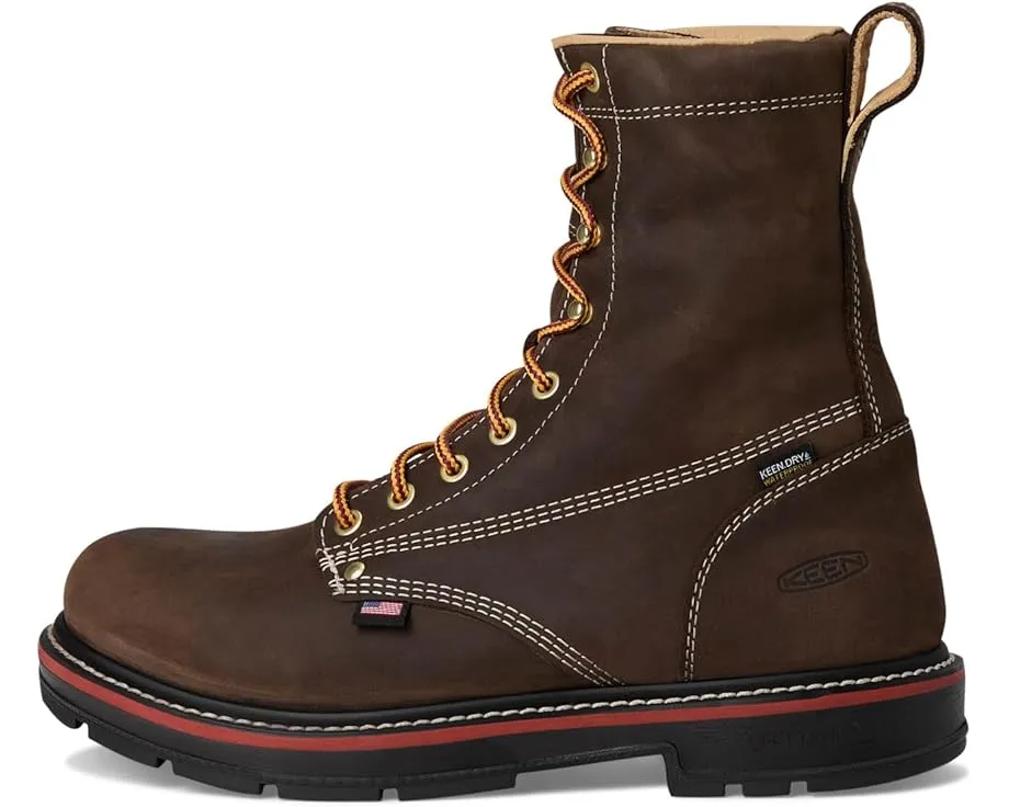 Водонепроницаемые рабочие ботинки KEEN Utility Liberty 8 дюймов с углеродным мыском и каблуком 90°
