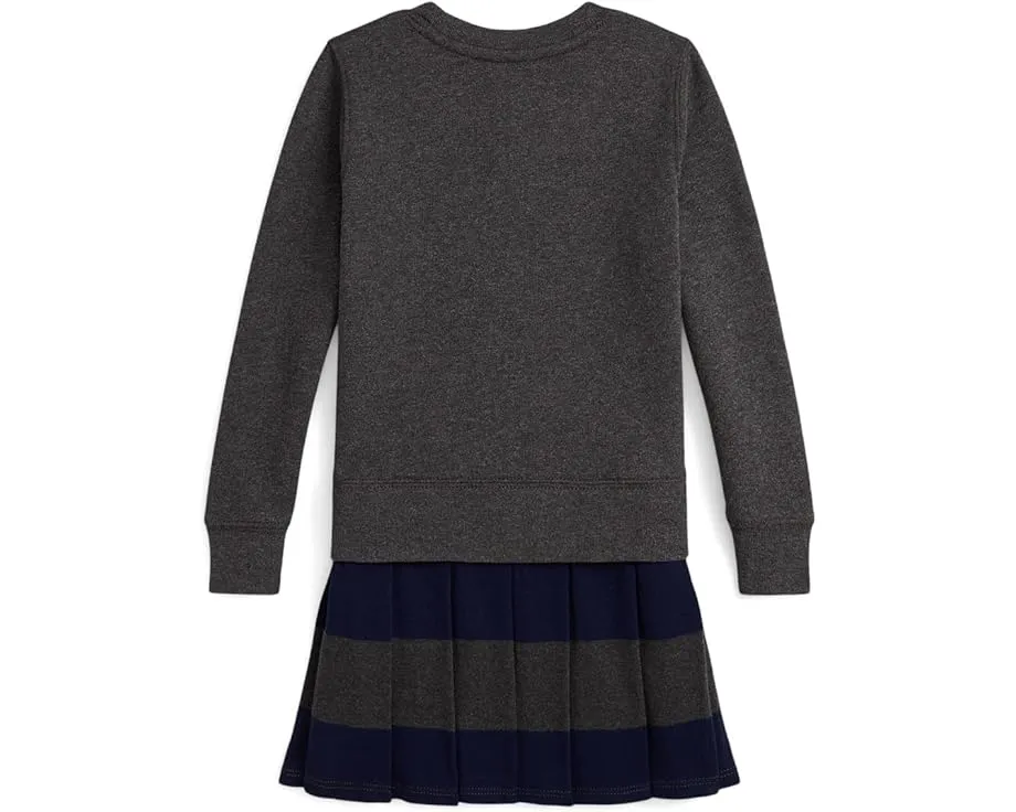 Платье-толстовка для девочки Polo Ralph Lauren Kids из флиса с принтом Big Pony