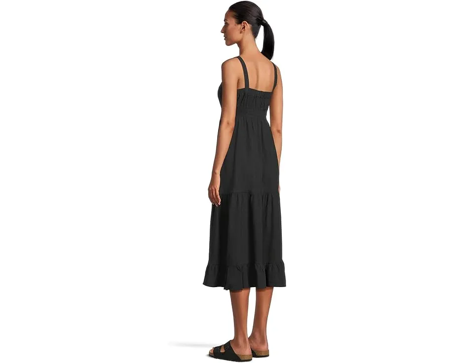 Платье миди без бретелей Taj с ярусами из конопли Toad&Co