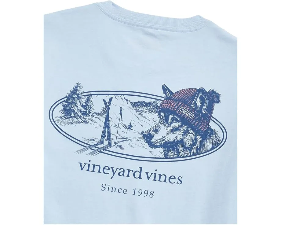 Vineyard Vines футболка с длинным рукавом и принтом лыжного хаски