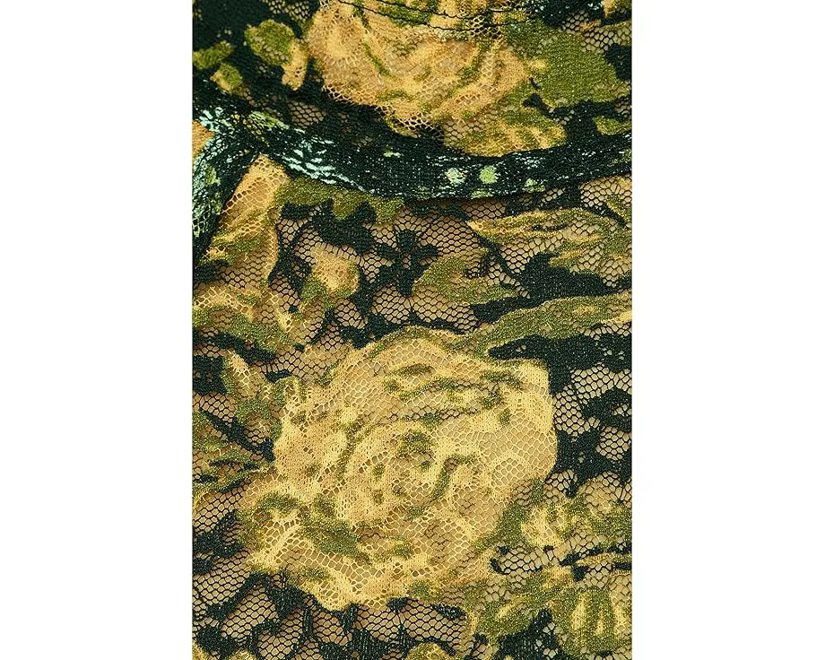 Топ Free People Lyric с длинным рукавом и принтом воротником стойкой