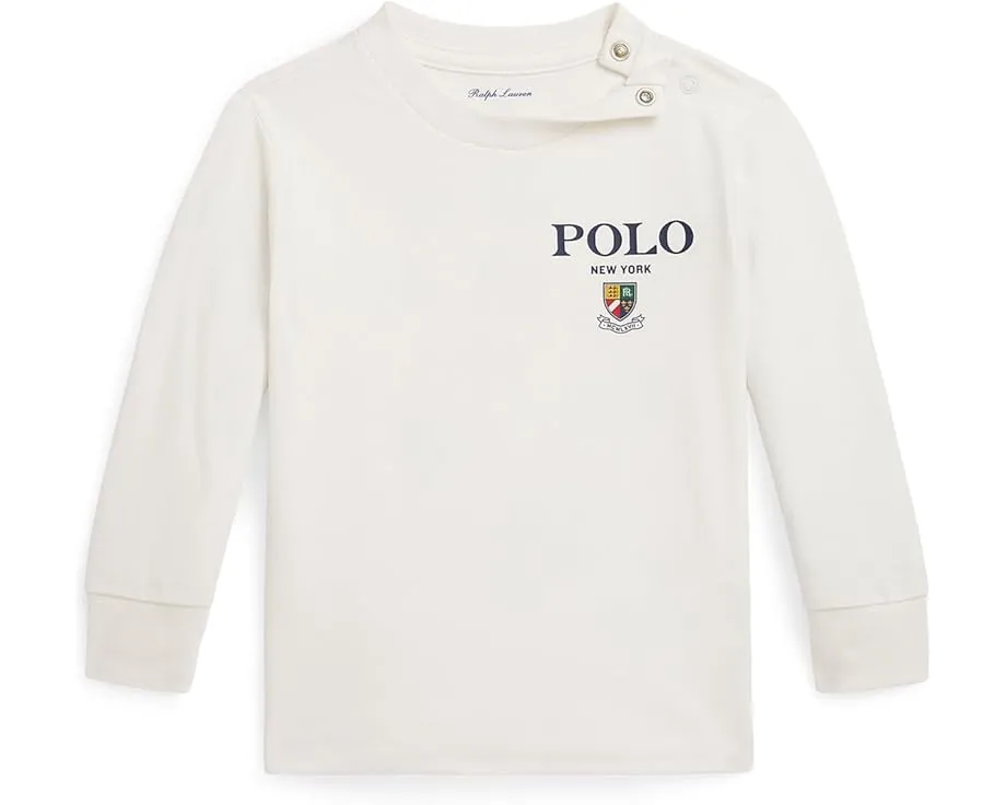 Футболка Polo Ralph Lauren Kids с длинным рукавом и принтом для младенцев
