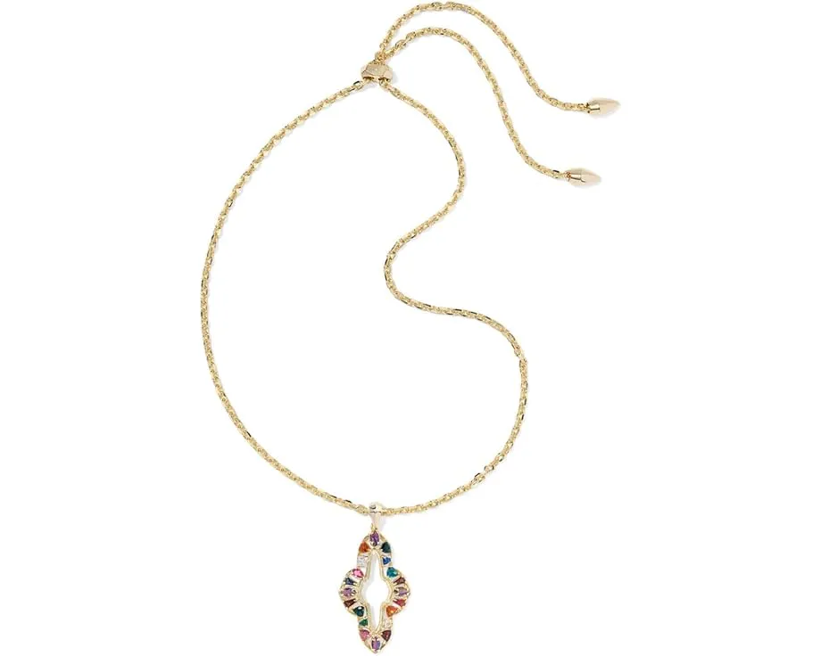 Длинное подвесное колье Abbie Crystal с камнем малахит от Kendra Scott