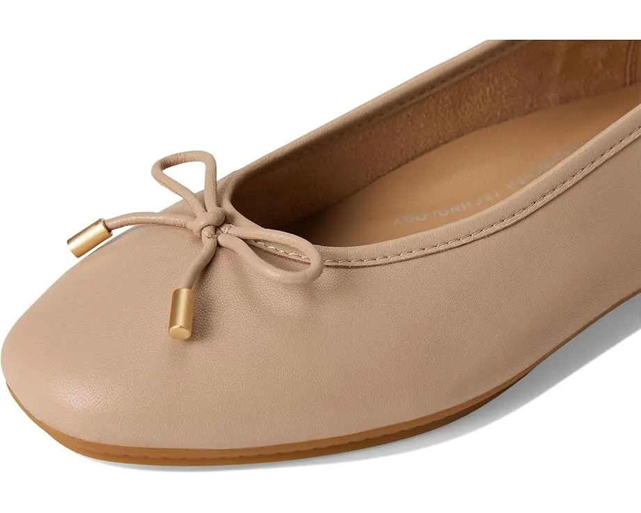 Балетки FitFlop Delicato Bow из мягкой кожи с квадратным носком
