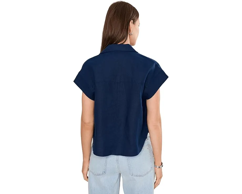 Рубашка Mindy из 100% льна Madewell цвета Classic Indigo