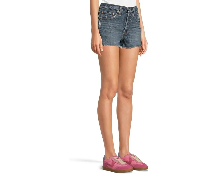 Шорты Levi's Womens 501 с высокой посадкой и рваным краем