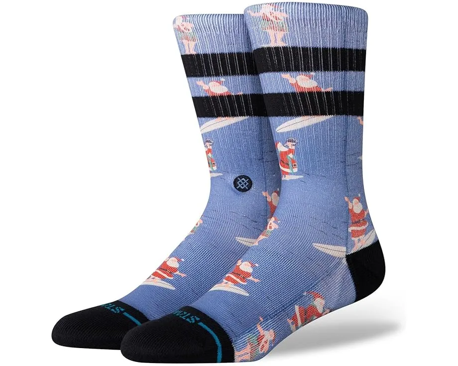 Носки Stance Surfing Santa Crew с принтом и поддержкой свода стопы