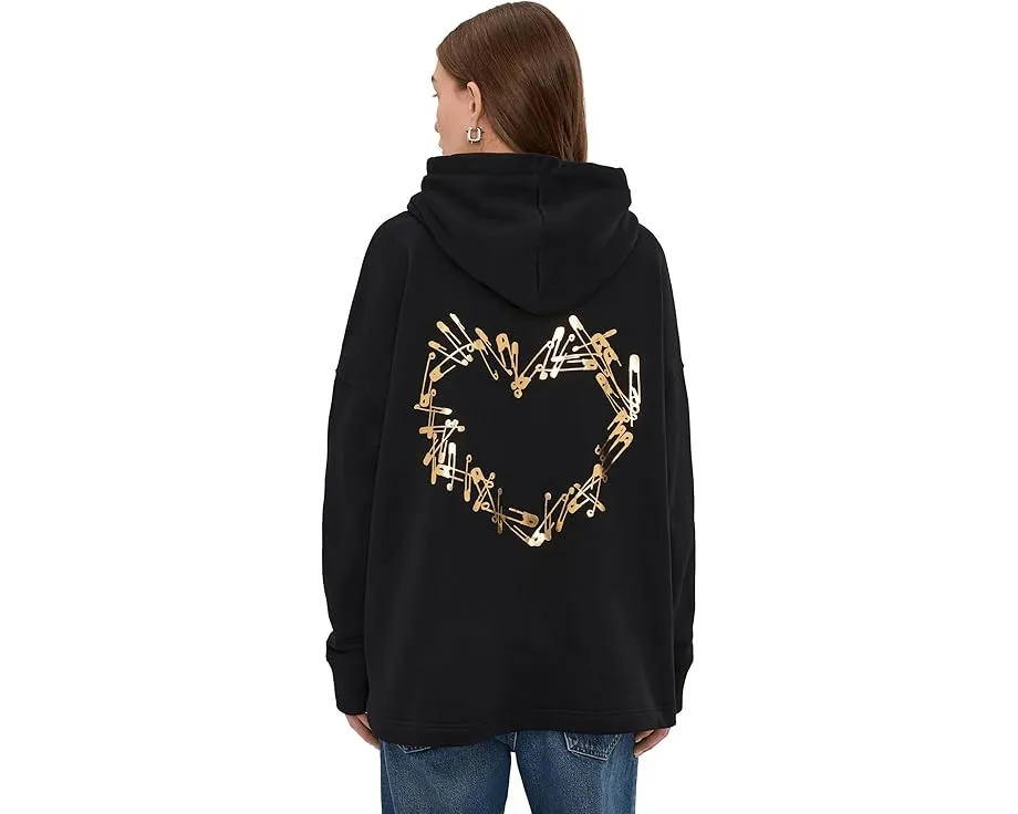 AllSaints худи Cora Etie оверсайз с капюшоном и принтом