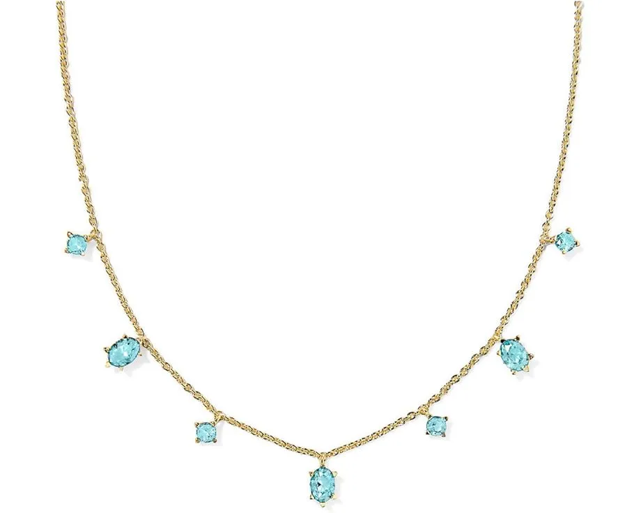 Колье Kendra Scott Cailin с нежным рядом кристаллов и застежкой-лобстер