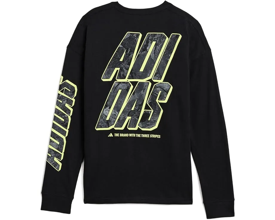 Adidas футболка с камуфляжным принтом Long Sleeve Rock Camo Lineage Tee