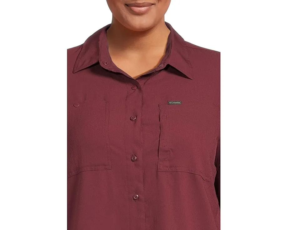 Рубашка Columbia Plus Size Silver Ridge Utility с длинным рукавом и UPF 50
