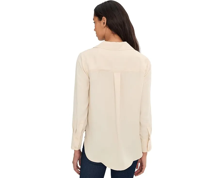 Блузка Vince Camuto с полузастежкой и двумя накладными карманами