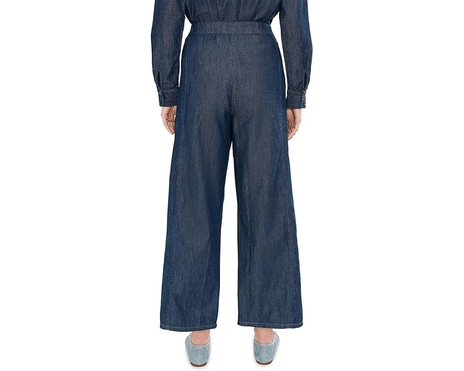 Легкие брюки Eileen Fisher с широкими штанинами из органического хлопка