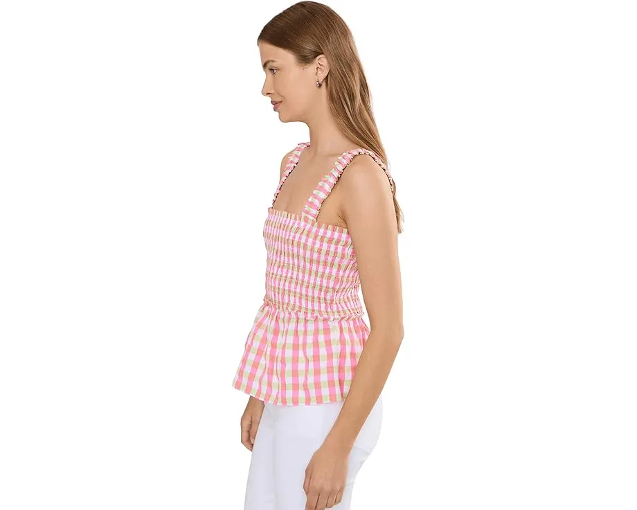 Топ Hadly Smocked от Lilly Pulitzer с квадратным вырезом и оборками