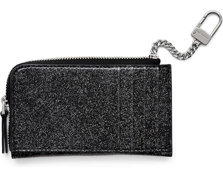 Кошелек Marc Jacobs The Coated Glitter Top Zip Multi Wallet с брелоком