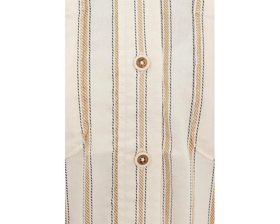 Petite Belted Stripe Shacket