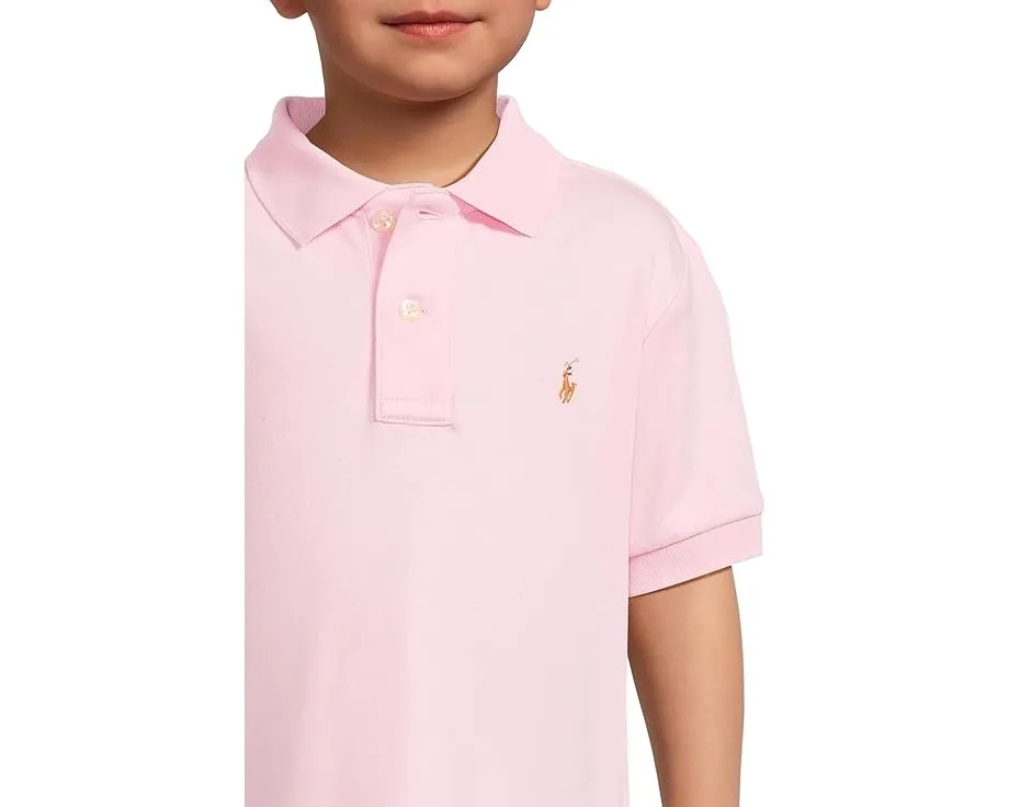 Мягкая поло Polo Ralph Lauren Kids из хлопка с воротником на пуговицах
