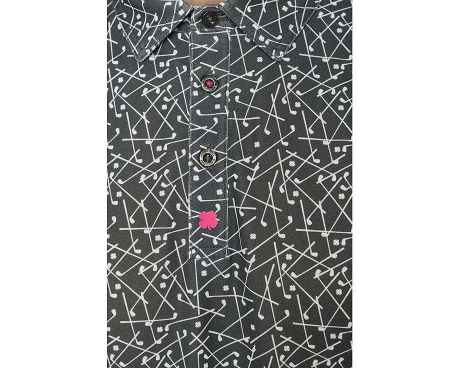 Поло Lucky Swing Polo Black Clover из дышащей ткани с четырехсторонним растяжением