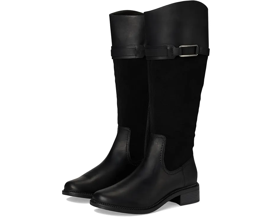 Ботинки до колена Clarks Maye Carly с молнией сбоку и деталью на пряжке