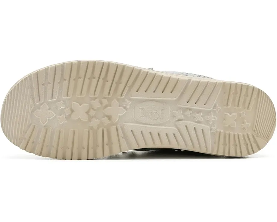 Слипоны Hey Dude Wally Washed Palm с принтом и круглым носком