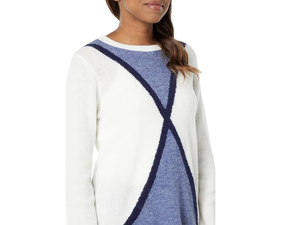 Свитер Hatley Landscape с асимметричными полосами и высоко-низким подолом