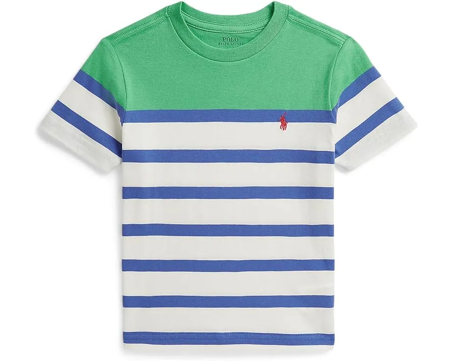 Детская футболка Polo Ralph Lauren из хлопкового джерси в полоску для малышей и детей младшего возраста