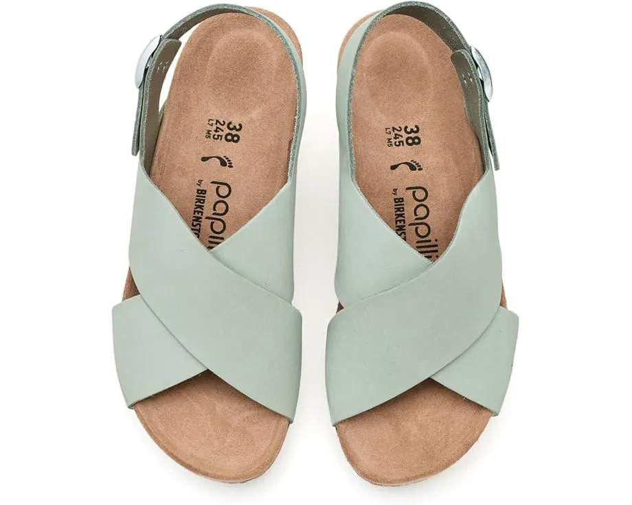 Биркенштоки Samira Wedge на платформе из нубука с регулируемым ремешком на щиколотке