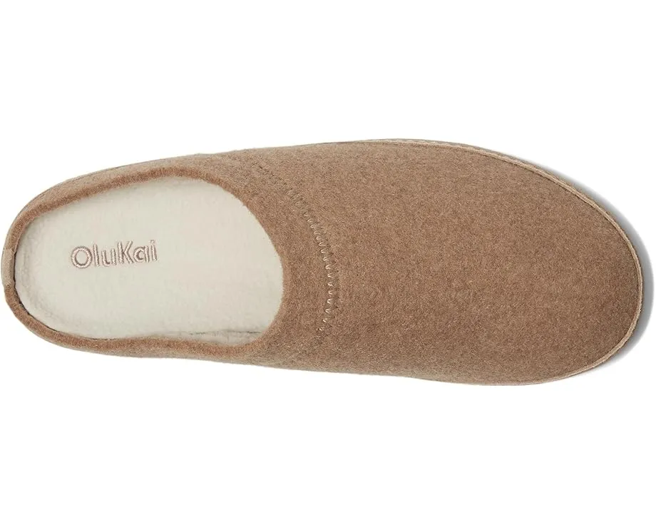 Мокасины OluKai Hamani Hulu из итальянского фетра и замши с круглым носком