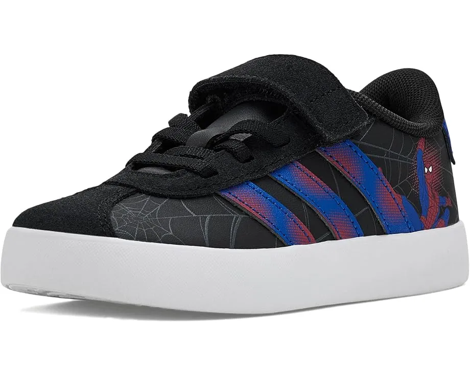 Adidas кроссовки Marvel VL Court 3.0 для детей с эластичной шнуровкой Черные