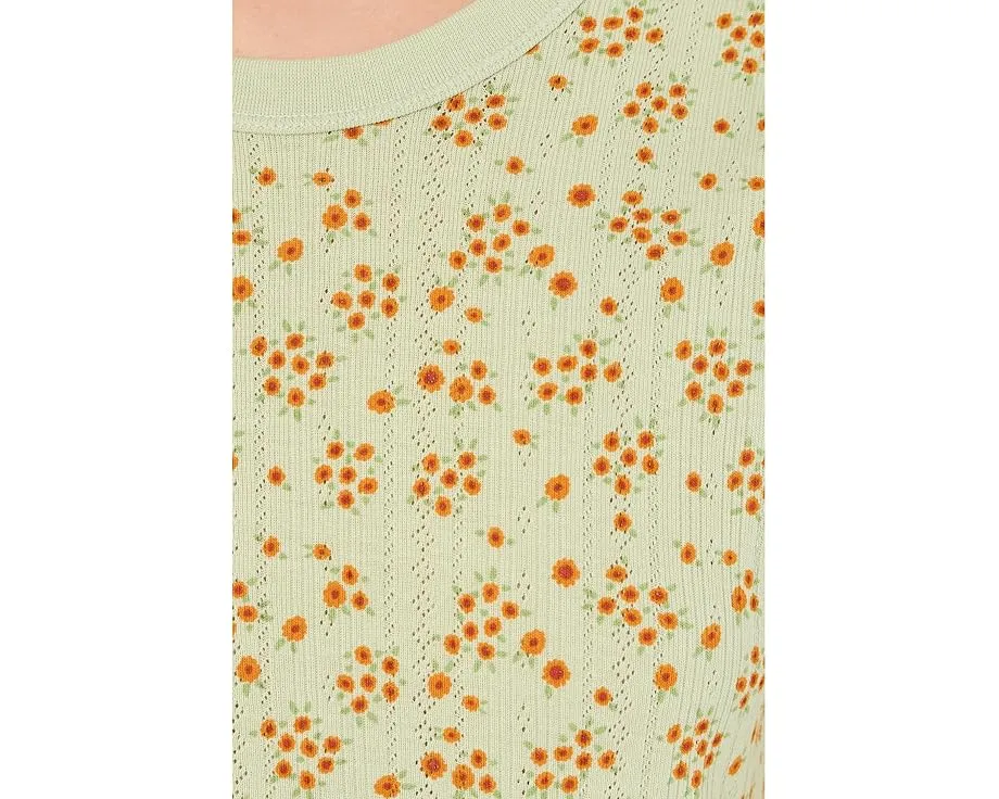 Футболка Toad&Co Foothill Pointelle с коротким рукавом и кружевным краем