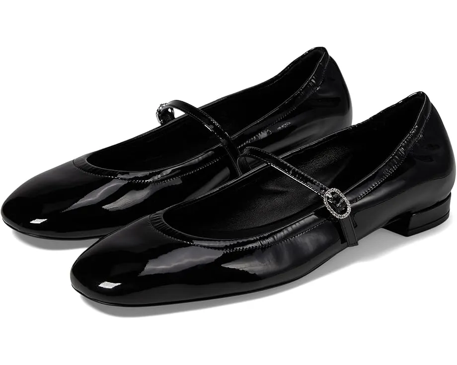 Балетки Stuart Weitzman Claris с круглым носком и стразами на ремешке